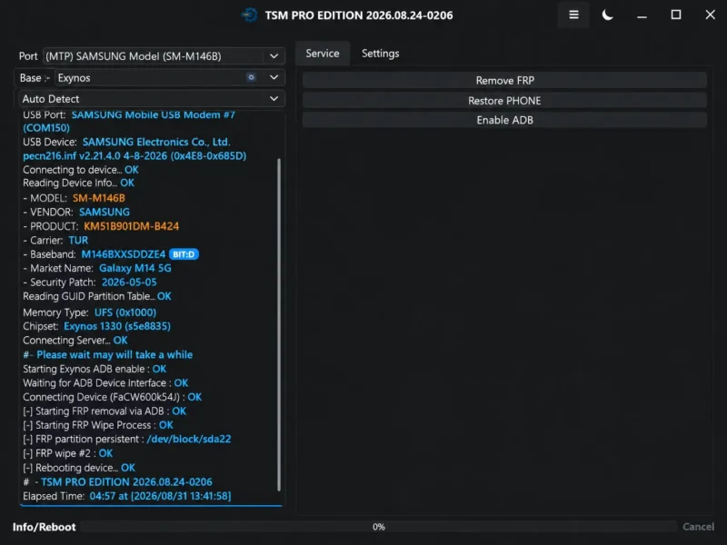 TSM PRO Edition 2026 interface