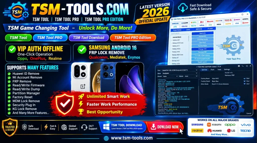 TSM Tool Download Latest Version, TSM Tool PRO Edition Download 2026 Official Update
